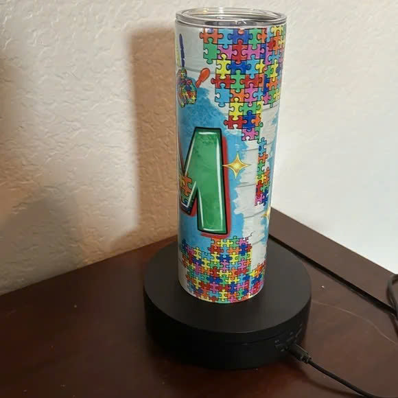 Autism Awareness Mom Heart Puzzle Pieces 20 oz Straight Skinny Tumbler