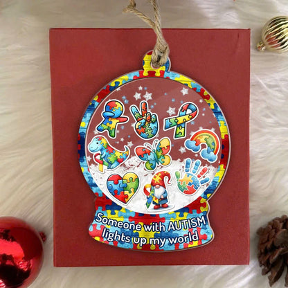 Autism Awareness Christmas Shaker Ornament, Autism Parent Ornament, Autism Christmas Gift