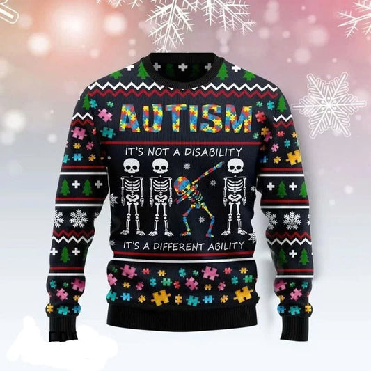 Autism It'S Not A Disability Ugly Christmas Sweater